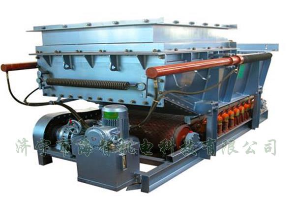 它將帶式（甲帶）給料機的手動檢修閘門改為電動、液動或氣動控制閥門，增大了閘門推力